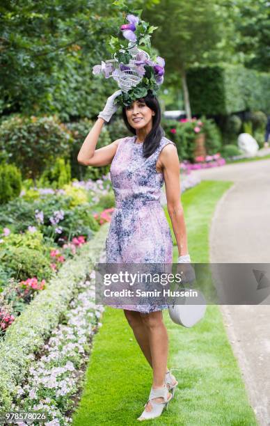 Jackie St Clair attends Royal Ascot Day 1 at Ascot Racecourse on June 19, 2018 in Ascot, United Kingdom.