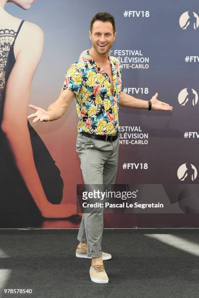Christian Millette of the show "Dance Avec les Stars" attends a photocall during the 58th Monte Carlo TV Festival on June 19, 2018 in Monte-Carlo,...
