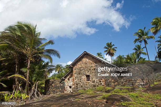 Picture taken on February 13 shows the house where was the cell of Jewish French army captain Alfred Dreyfus on Devil's Island in the Caribbean Sea...