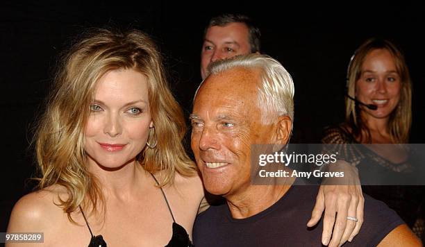 Michelle Pfeiffer and Giorgio Armani