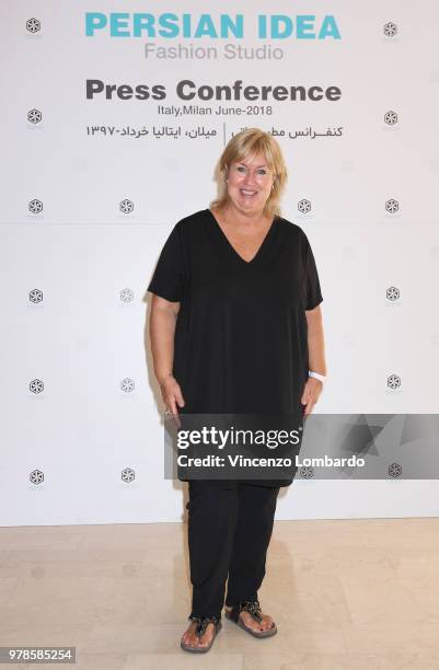 Barbara Chrisman attends the Persian Idea press conference on June 19, 2018 in Milan, Italy.