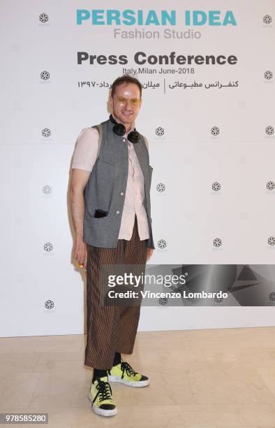 Maurice Dotta attends the Persian Idea press conference on June 19, 2018 in Milan, Italy.