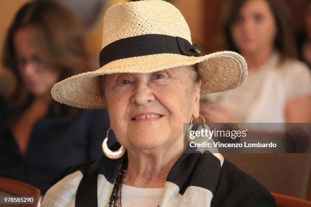 Anna Riva attends the Persian Idea press conference on June 19, 2018 in Milan, Italy.