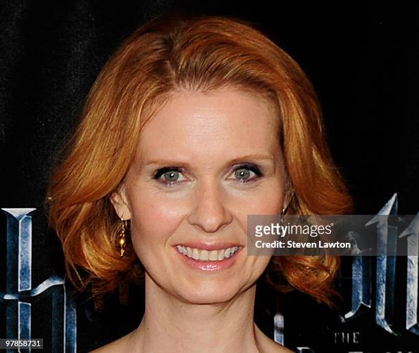 Actress Cynthia Nixon arrives at the Warner Bros. Pictures presentation to promote her upcoming film 'Sex and the City 2' at Paris Las Vegas during...