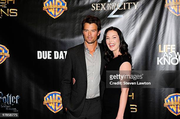 Actor Josh Duhamel and actress Katherine Heigl arrive at the Warner Bros. Pictures presentation to promote their upcoming film 'Life as We Know It'...