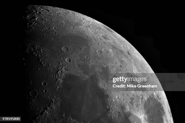 moon surface - medias lunas fotografías e imágenes de stock