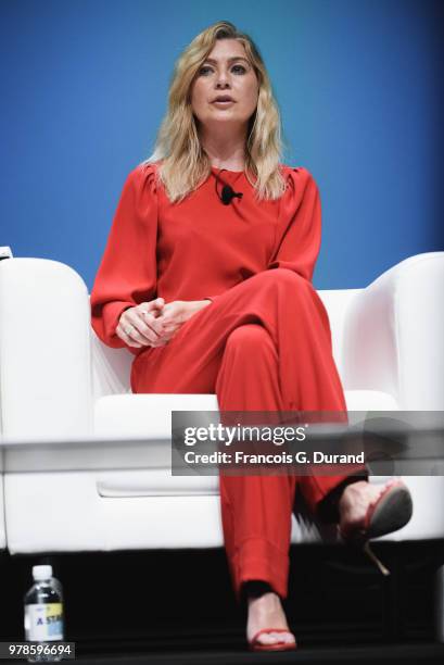 Ellen Pompeo speaks onstage during the Edelman session at the Cannes Lions Festival 2018 on June 19, 2018 in Cannes, France.