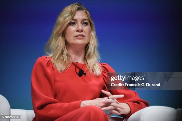 Ellen Pompeo speaks onstage during the Edelman session at the Cannes Lions Festival 2018 on June 19, 2018 in Cannes, France.