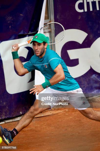 Hernan Casanova during match between Thiago Monteiro and Hernan Casanova during day 4 at the Internazionali di Tennis Citt dell'Aquila in L'Aquila,...