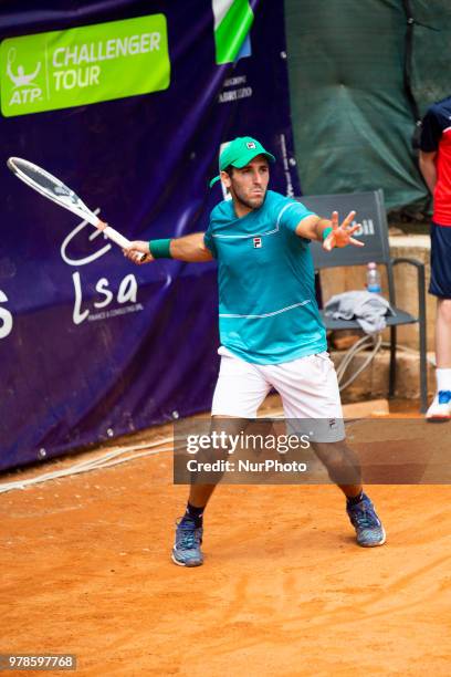 Hernan Casanova during match between Thiago Monteiro and Hernan Casanova during day 4 at the Internazionali di Tennis Citt dell'Aquila in L'Aquila,...