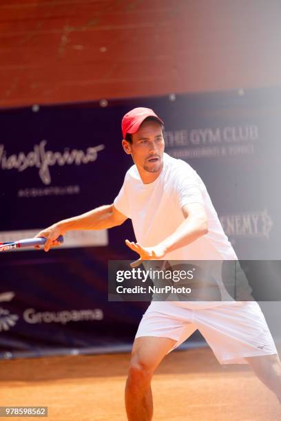 Gianluca Mager during match between Alejandro Gonzalez and Gianluca Mager during day 4 at the Internazionali di Tennis Citt dell'Aquila in L'Aquila,...