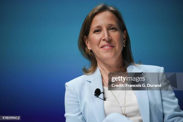 Youtube Susan Wojcicki speaks during the 'What Matters Next' session during the Cannes Lions Festival 2018 on June 19, 2018 in Cannes, France.