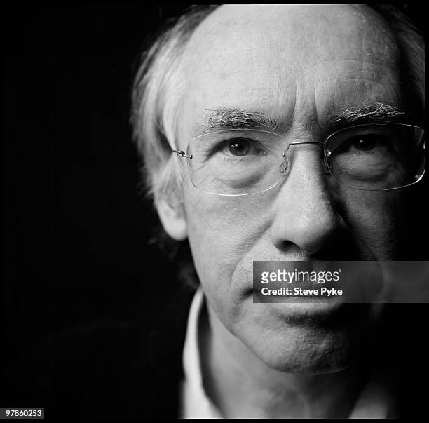 Author Ian McEwan poses for a portrait session on December 19 London, GBR.