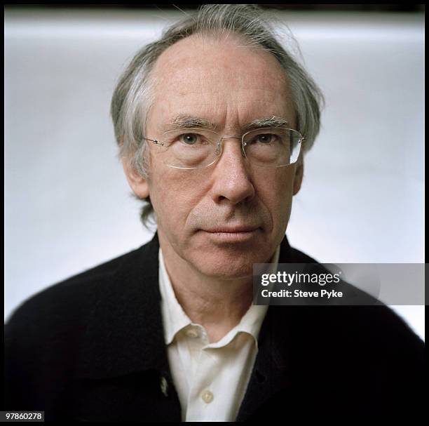 Author Ian McEwan poses for a portrait session on December 19 London, GBR.