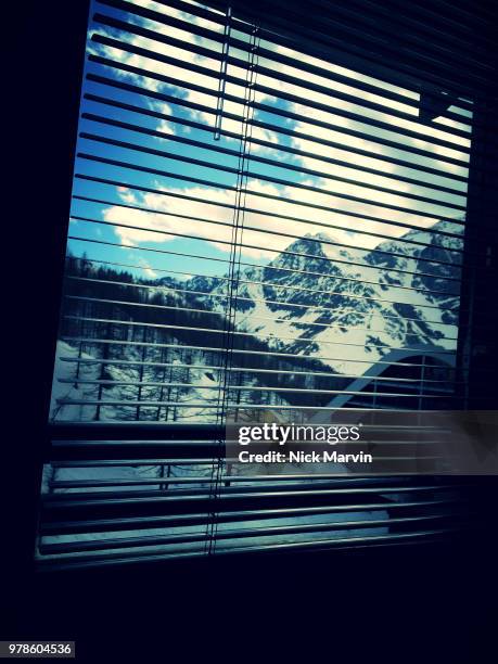 view of mountains in snow, cervinia, italy - cervinia stock pictures, royalty-free photos & images