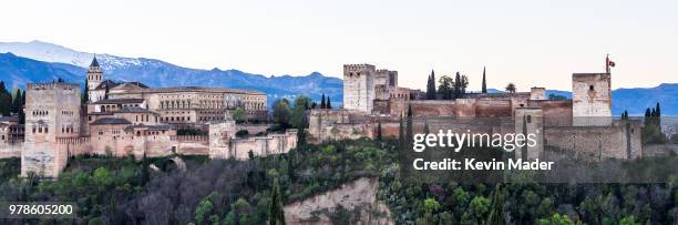 alcazaba castle, alhambra, granada, spain - alcazaba of alhambra stock pictures, royalty-free photos & images