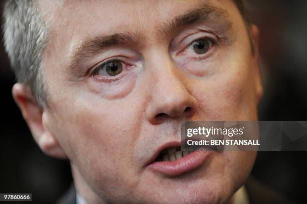 Chief Executive Officer of British Airways Willie Walsh addresses the media after talks with the Unite Union outside the Trade Union Congress...