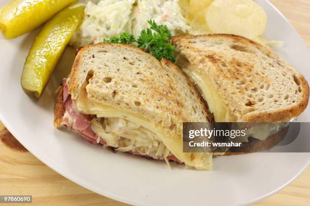 reuben sandwich - reiben stock pictures, royalty-free photos & images