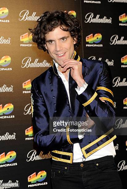 Mika attends attends the ''40 Principales'' Awards 2009 winners and performers photocall at the Palacio de Deportes on December 11, 2009 in Madrid,...
