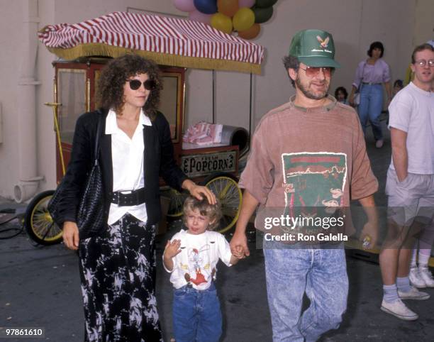 Amy Irving, Steven Spielberg, and children