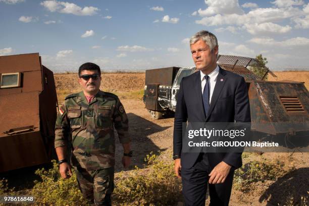 Laurent Wauquiez the president of the party Les Republicains in visit in Iraq to support the YÃ©zidies the Eastern Christians and the minorities...