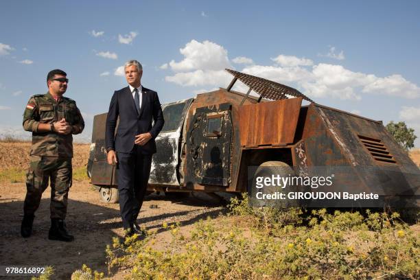 Laurent Wauquiez the president of the party Les Republicains in visit in Iraq to support the YÃ©zidies the Eastern Christians and the minorities...