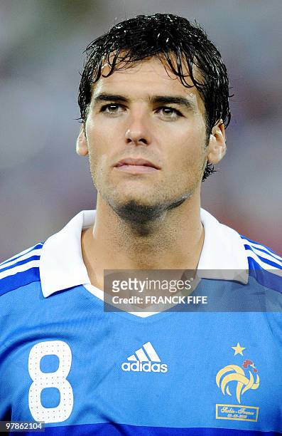 French midfielder Yoann Gourcuff poses prior to the World Cup 2010 qualifying football match Serbia vs. France on September 9, 2009 at the Marakana...