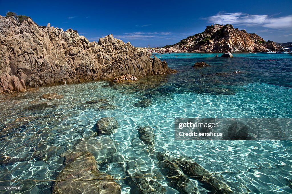 Beautiful clear beach La Maddalena