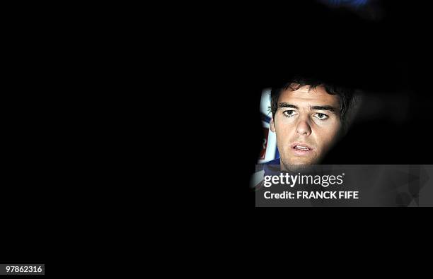 France national football team's midfielder Yoann Gourcuff gives a press conference, on November 12, 2009 in Clairefontaine, southern Paris, ahead of...