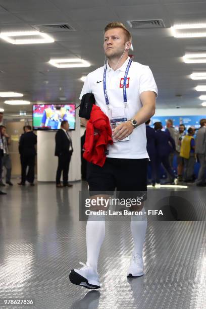 Jakub Blaszczykowski of Poland arrives at the stadium prior to the 2018 FIFA World Cup Russia group H match between Poland and Senegal at Spartak...