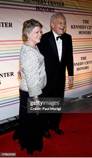 Bob Schieffer and his wife Pat Schieffer arrive at the 31st Annual Kennedy Center Honors at the Hall of States inside the John F. Kennedy Center for...