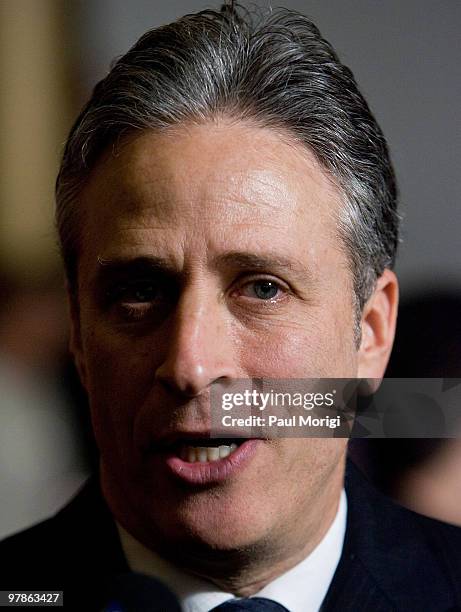 Jon Stewart on the red carpet at the 11th Annual Kennedy Center Mark Twain Prize for American Humor Award to George Carlin at the John F. Kennedy...