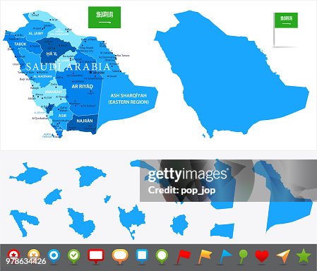 Saudi Timemap Map Of Saudi Arabia Infographic Vector High-Res Vector Graphic - Getty ...