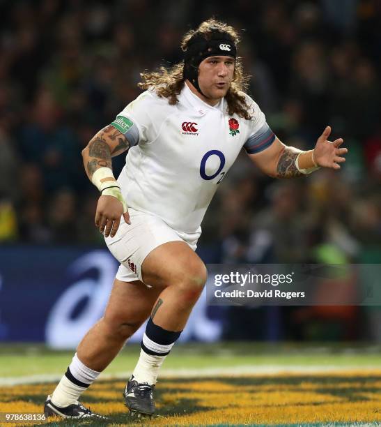 Harry Williams looks on during the second test match between South Africa and England at Toyota Stadium on June 16, 2018 in Bloemfontein, South...