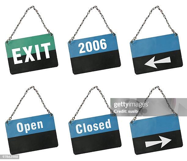 signs to complete yourself - closed for renovation sign stockfoto's en -beelden