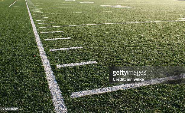 football - down the sideline - american football field stock pictures, royalty-free photos & images