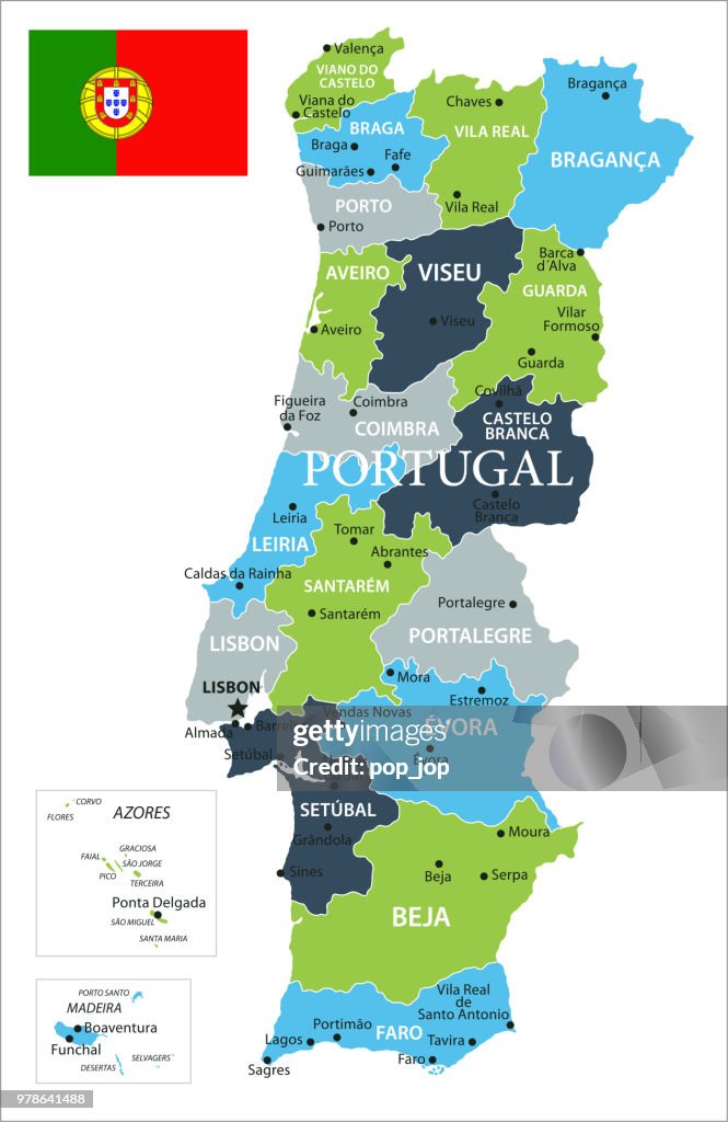 Map of Portugal - Vector