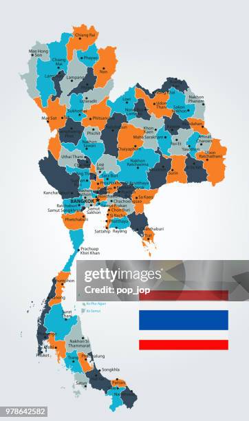 13 - thailand - blue-orange 10 - pattaya stock illustrations