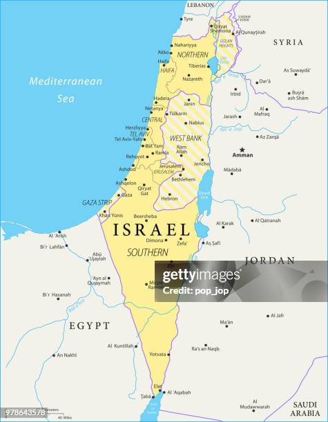 Israel Mapu 1,838 Political Map Of Israel Stock Photos, High-Res Pictures, and ...