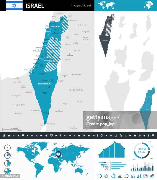 stockillustraties, clipart, cartoons en iconen met 08 - israël - murena infographic 10 - negev