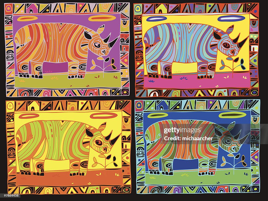 Four Rhinoceros