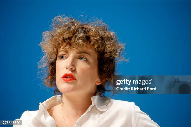 Annie Mac speaks onstage during the Youtube session at the Cannes Lions Festival 2018 on June 19, 2018 in Cannes, France.