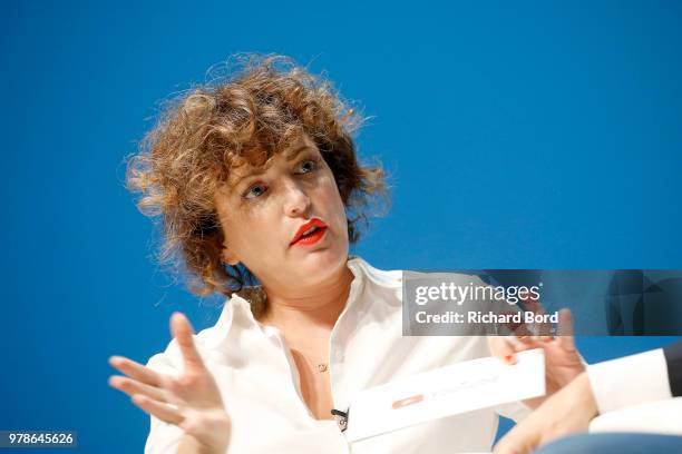 Annie Mac speaks onstage during the Youtube session at the Cannes Lions Festival 2018 on June 19, 2018 in Cannes, France.