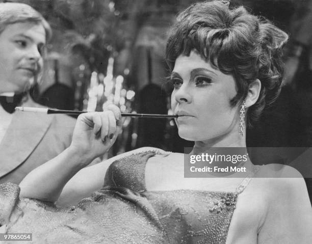 English actress Judi Dench as Sally Bowles in a photocall for Harold Prince's production of 'Cabaret' at the Palace Theatre, London, 27th February...