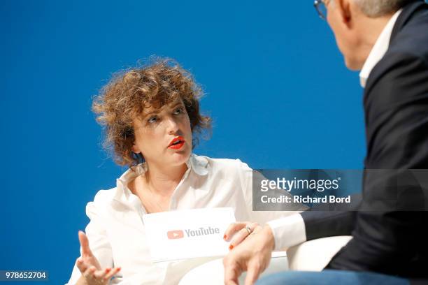 Annie Mac speaks onstage during the Youtube session at the Cannes Lions Festival 2018 on June 19, 2018 in Cannes, France.