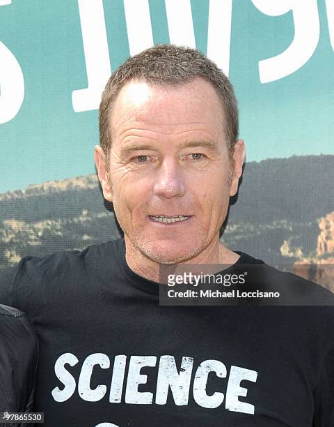Actor Bryan Cranston appears for the "Breaking Bad" National RV Tour final stop at Military Island, Times Square on March 19, 2010 in New York City.