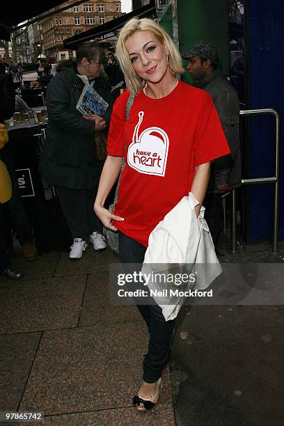 Sheridan Smith Sighted outside Heart FM on March 19, 2010 in London, England.