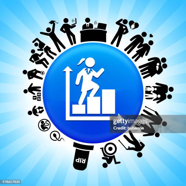 businesswoman & charts lifecycle stages of life background - diaper teen stock illustrations