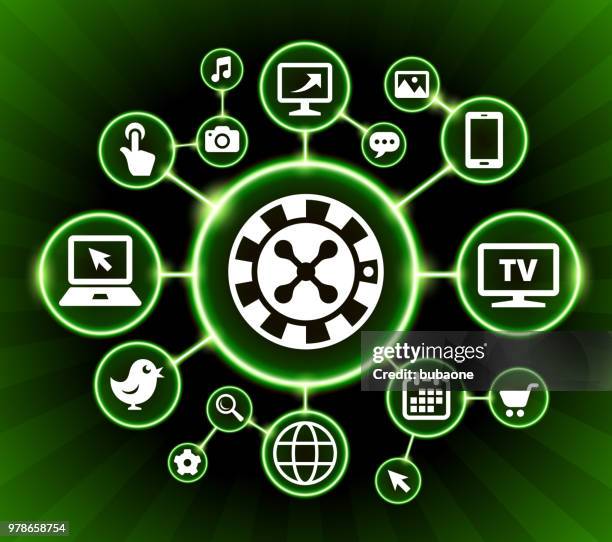 casino chips internet communication technology dark buttons background - blackjack stock illustrations