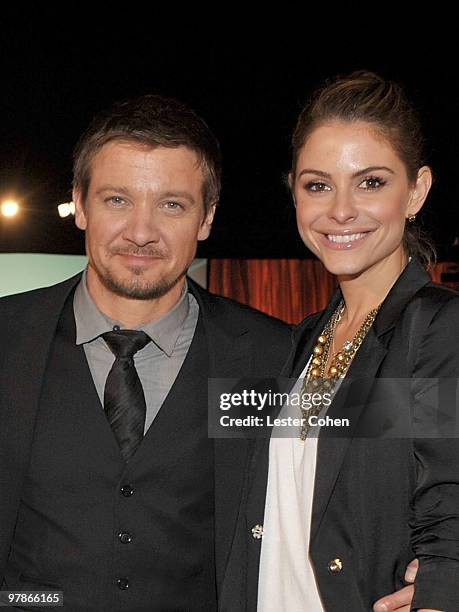 Actor Jeremy Renner and TV personality Maria Menounos attend the Ferrari 458 Italia auction event to benefit Haiti held at Fleur de Lys on March 18,...